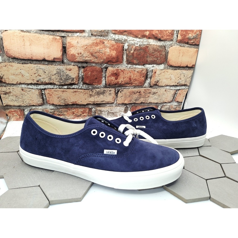 Vans Authentic Pig Suede Deep Twilight Navy Blue Sneakers Men Size 11.5 New Box